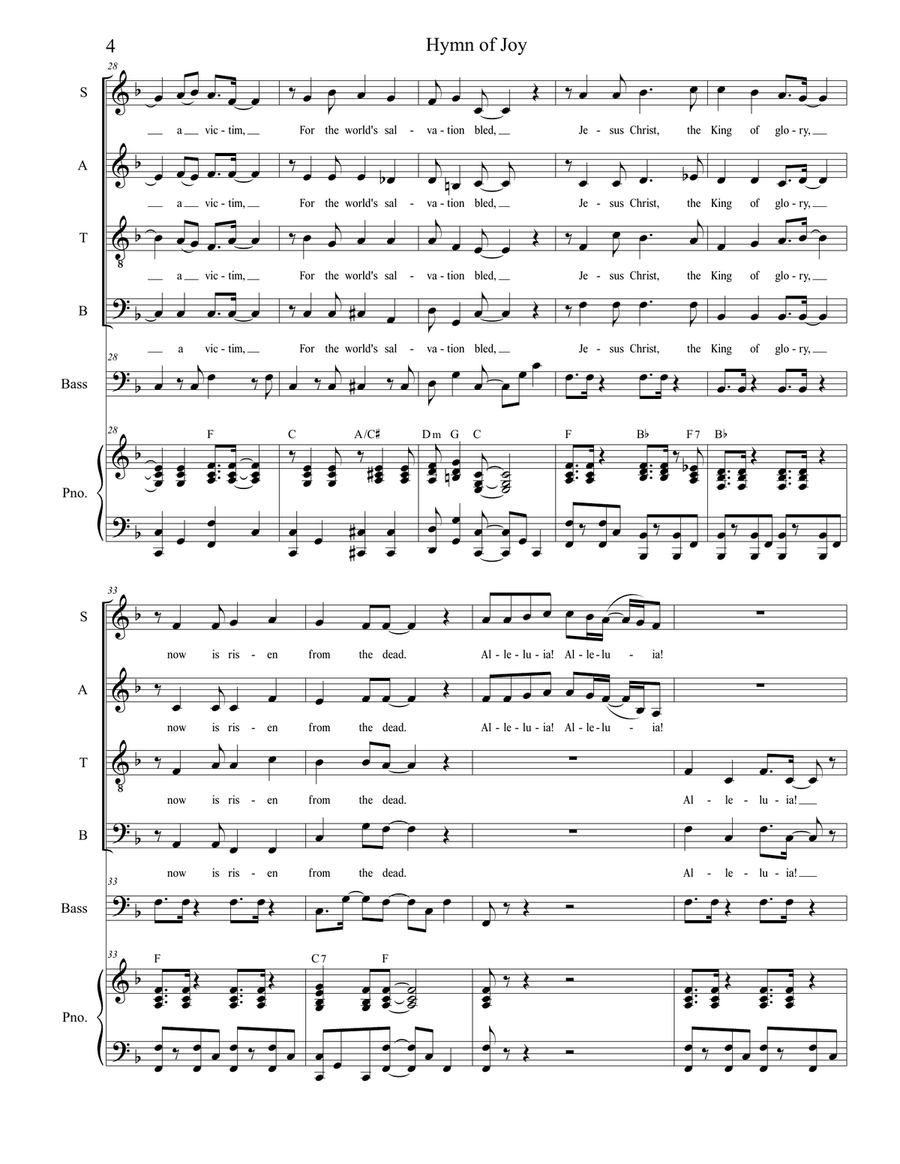 Hymn Of Joy Hymn Of Joy Divisi scores gallery preview page 4