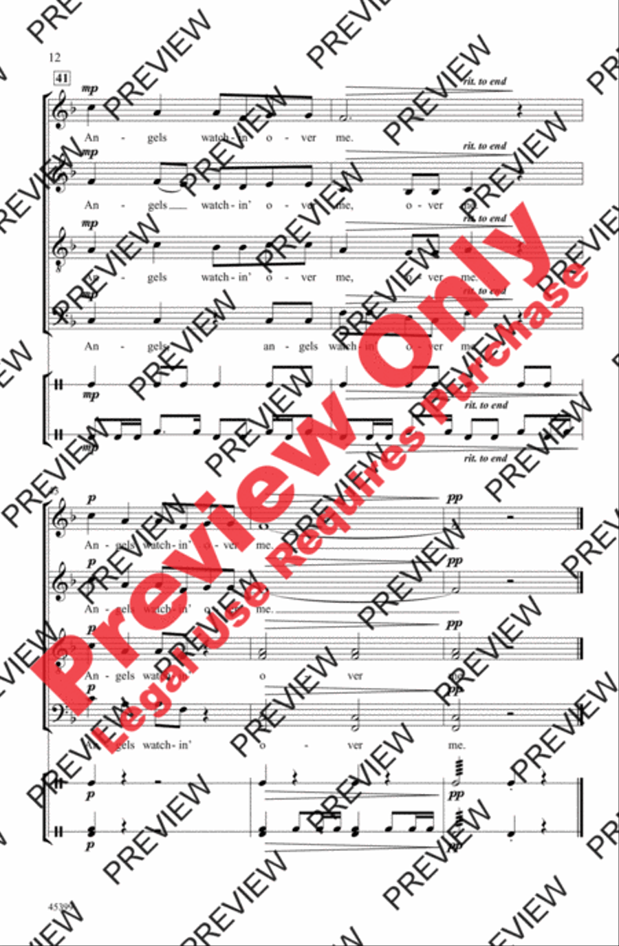 All Night, All Day 4-Part scores gallery preview page 11