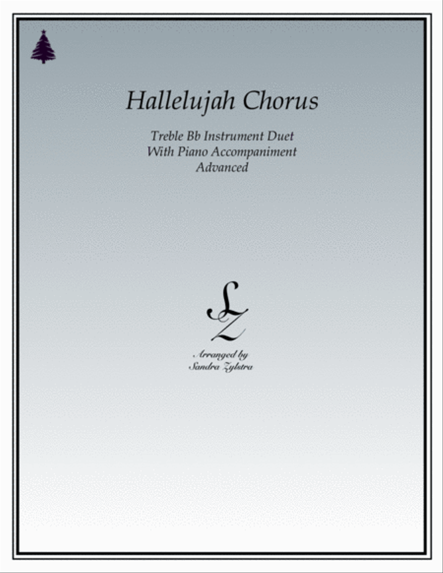 Hallelujah Chorus (treble Bb instrument duet) Choir scores gallery preview page 1