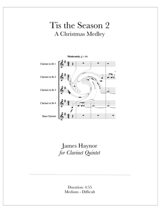 Book cover for Tis the Season 2 for Clarinet Ensemble