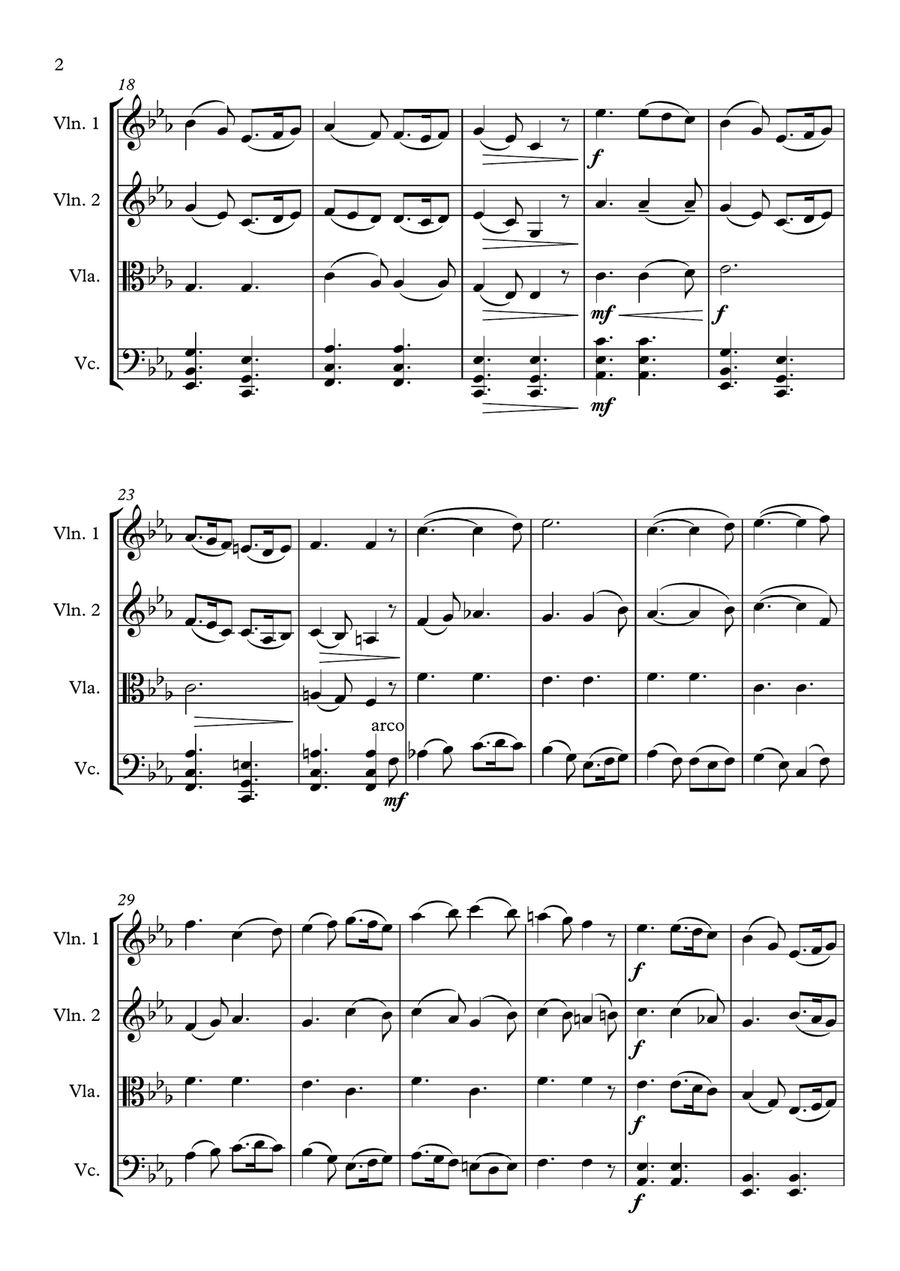 Greensleeves - String Quartet String Quartet scores gallery preview page 2