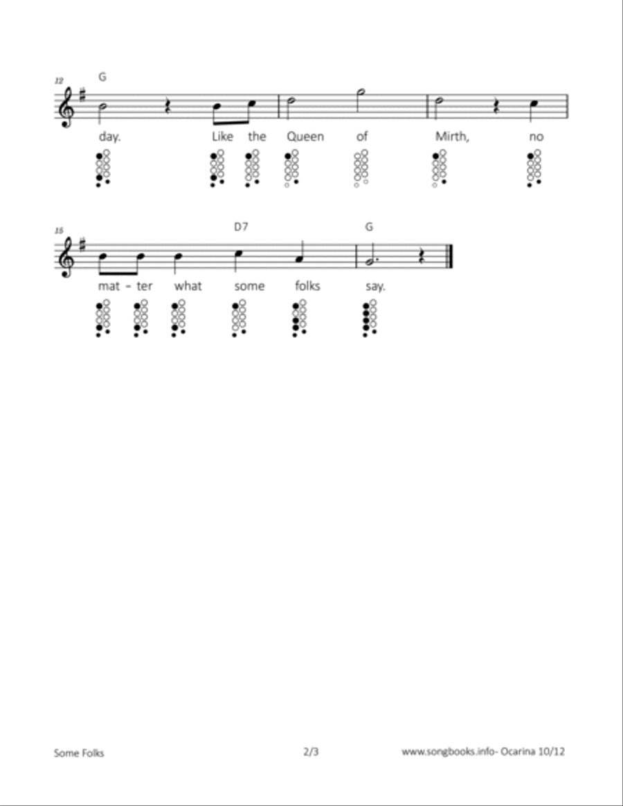 Some Folks ocarina scores gallery preview page 2