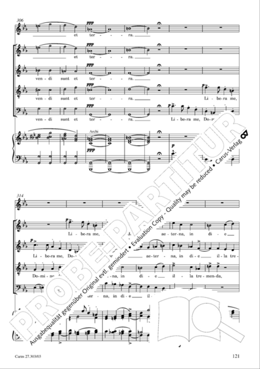 Messa da Requiem 4-Part scores gallery preview page 122