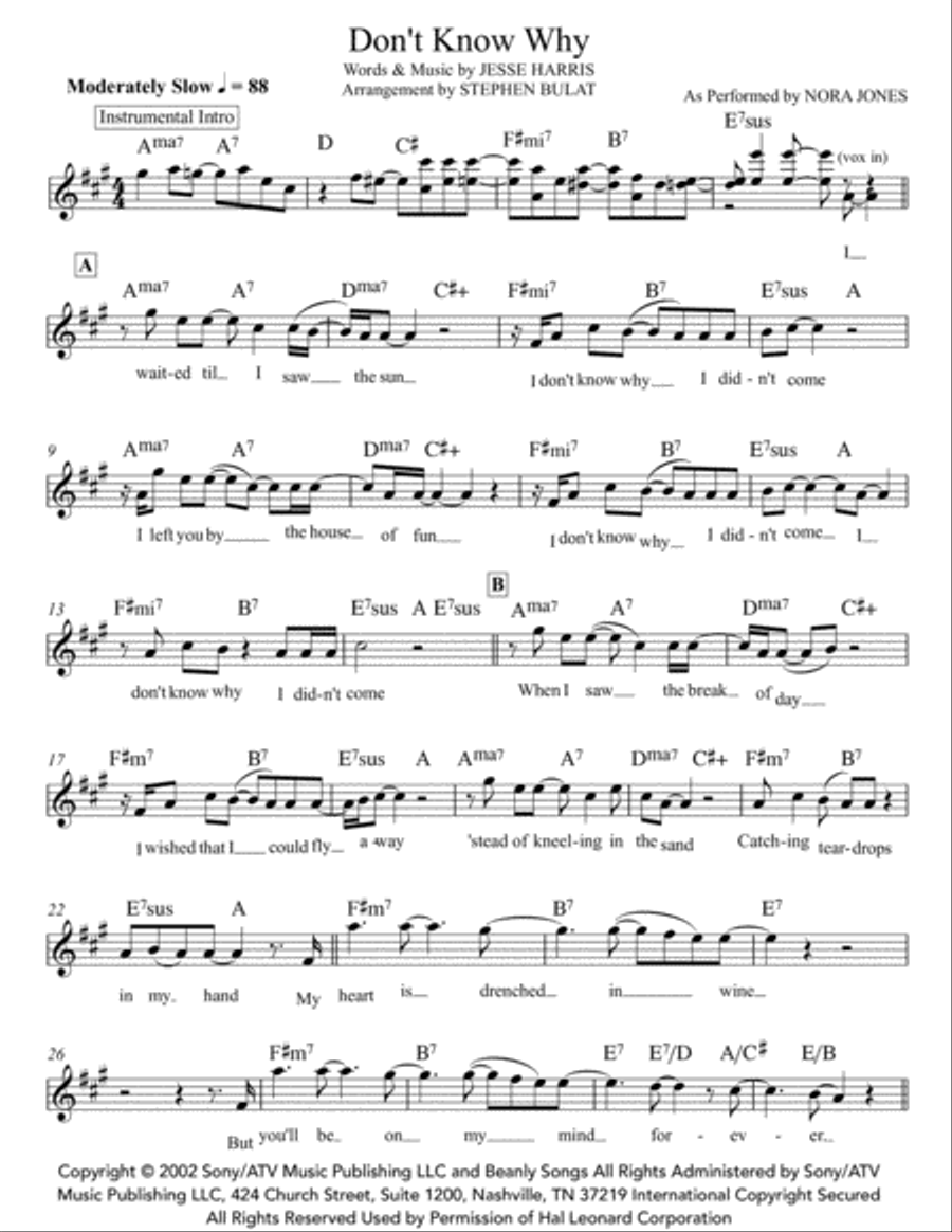 Don't Know Why Large Ensemble scores gallery preview page 2