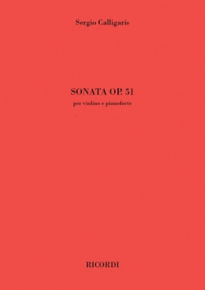 Book cover for Sonata Op. 51 Violin And Piano (2009)