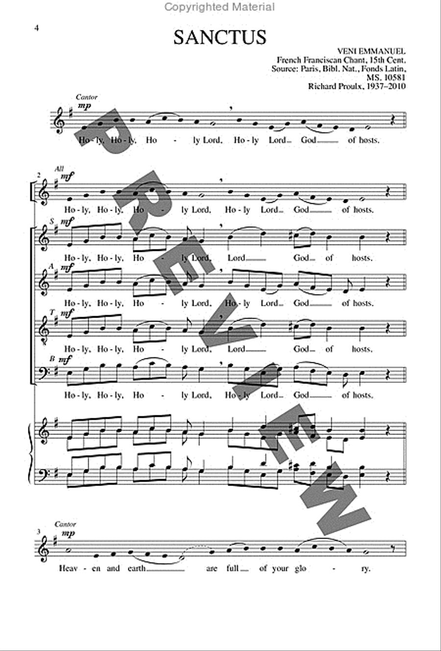 Missa Emmanuel Missa Emmanuel 4-Part scores gallery preview page 4