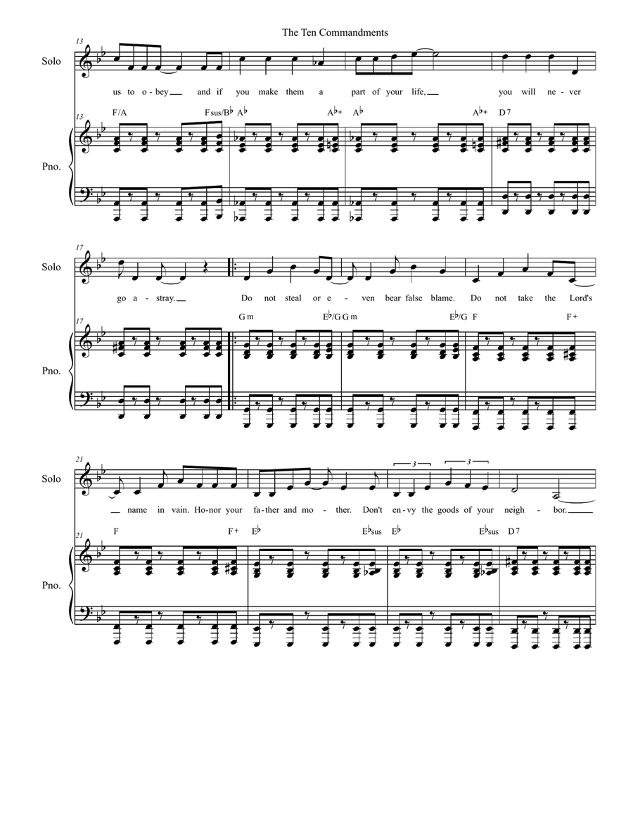 The Ten Commandments The Ten Commandments Piano, Vocal scores gallery preview page 2