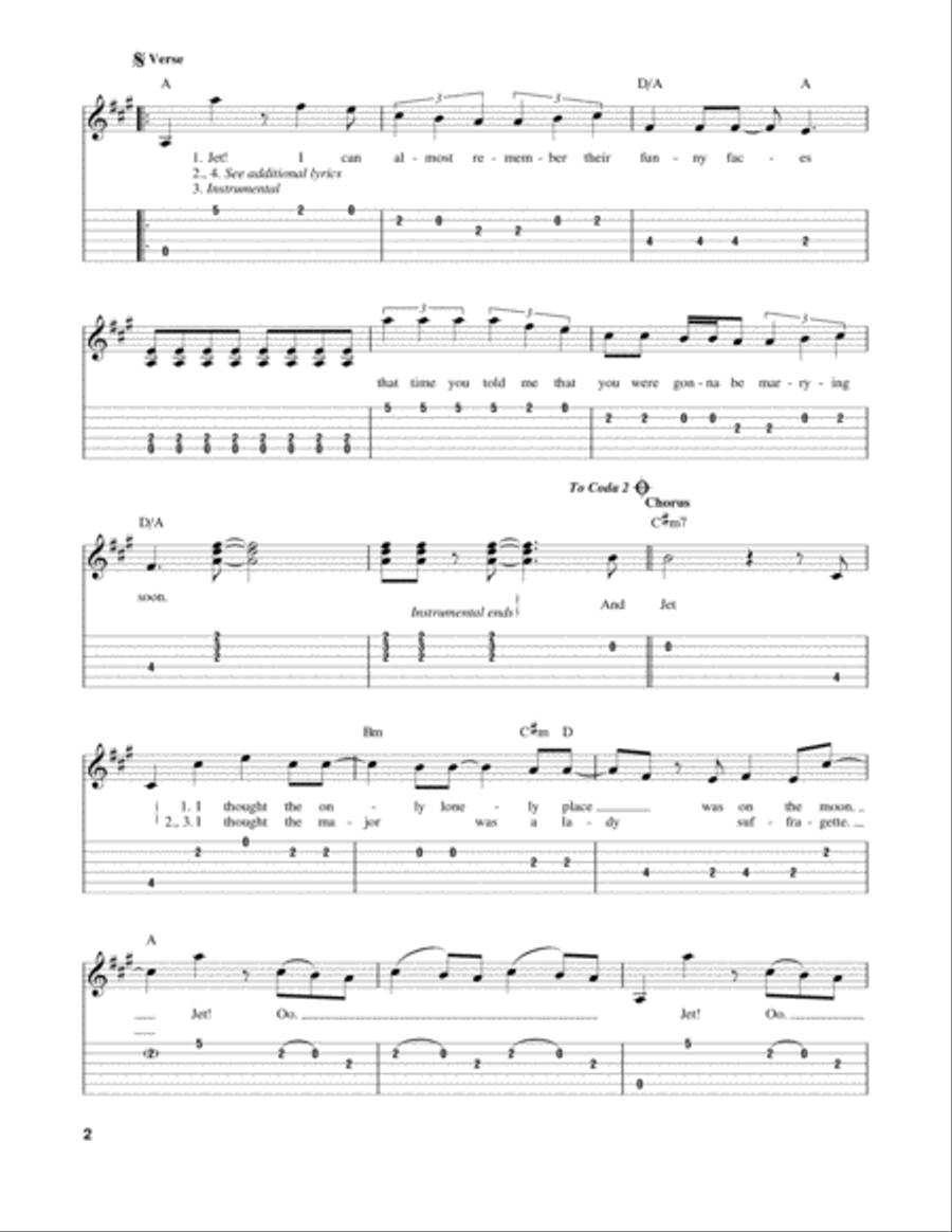 Jet Jet Acoustic Guitar scores gallery preview page 2