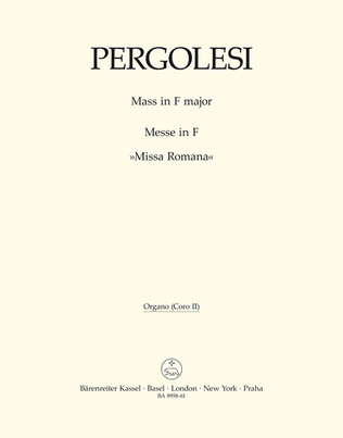Book cover for Mass F major "Missa Romana"