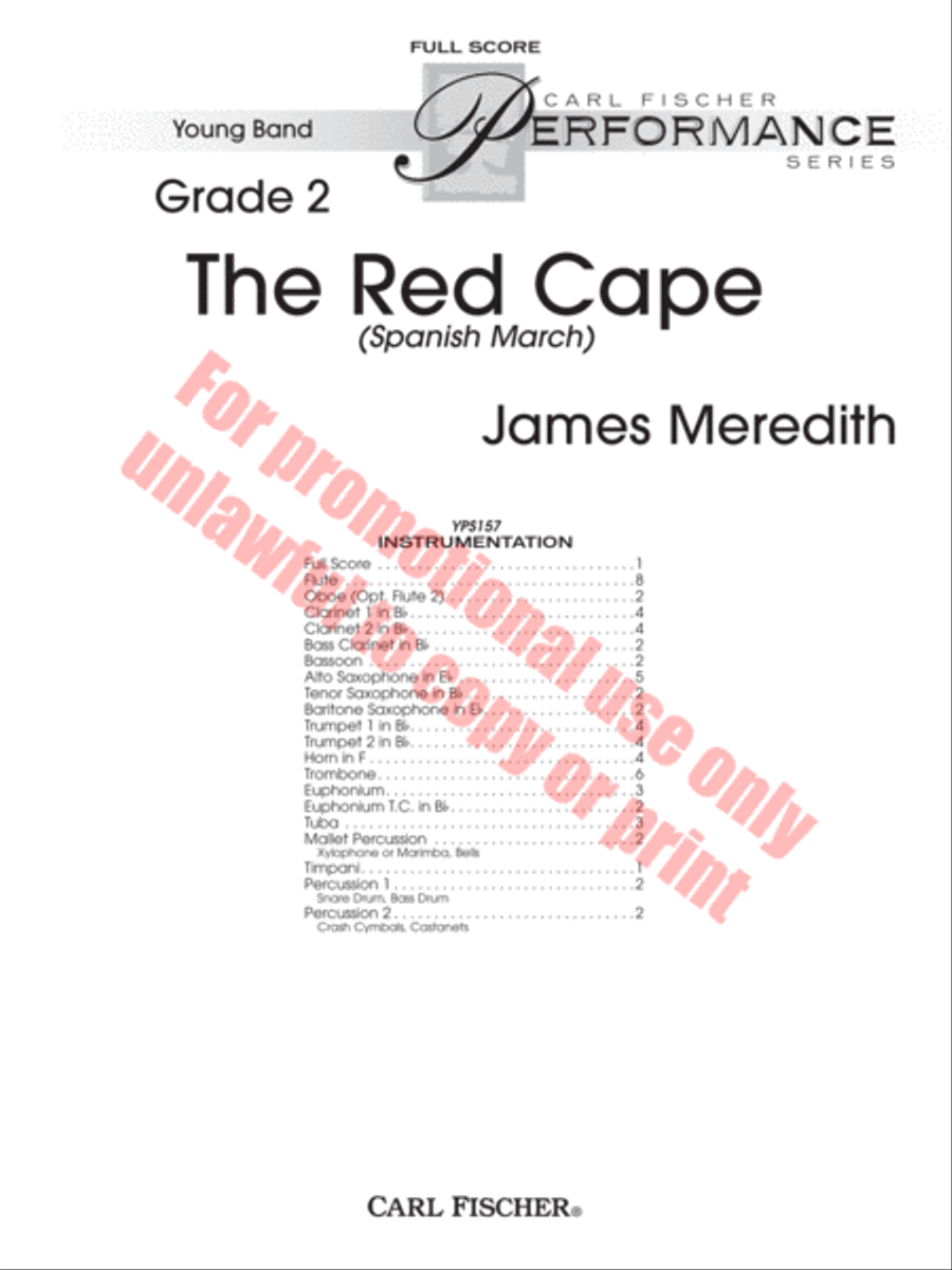 The Red Cape Concert Band scores gallery preview page 2