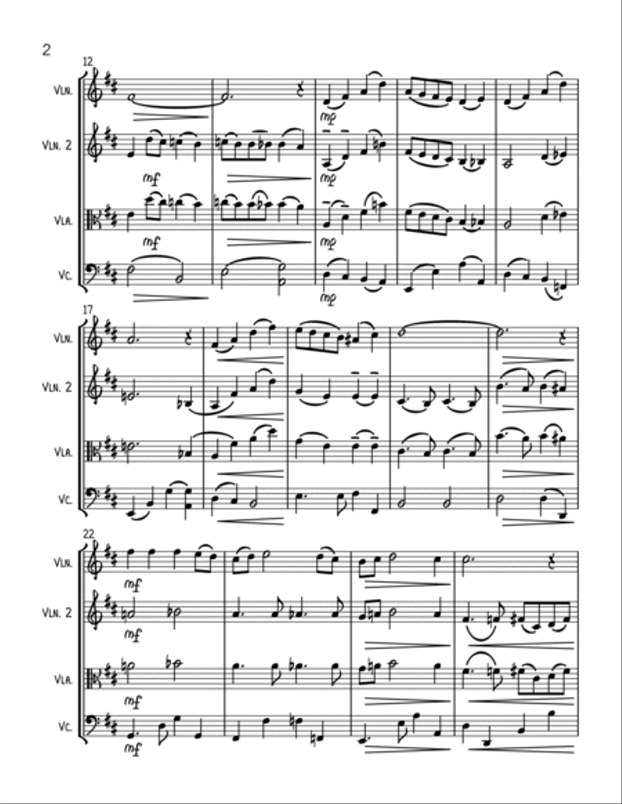 Have Yourself A Merry Little Christmas from MEET ME IN ST. LOUIS String Trio scores gallery preview page 2