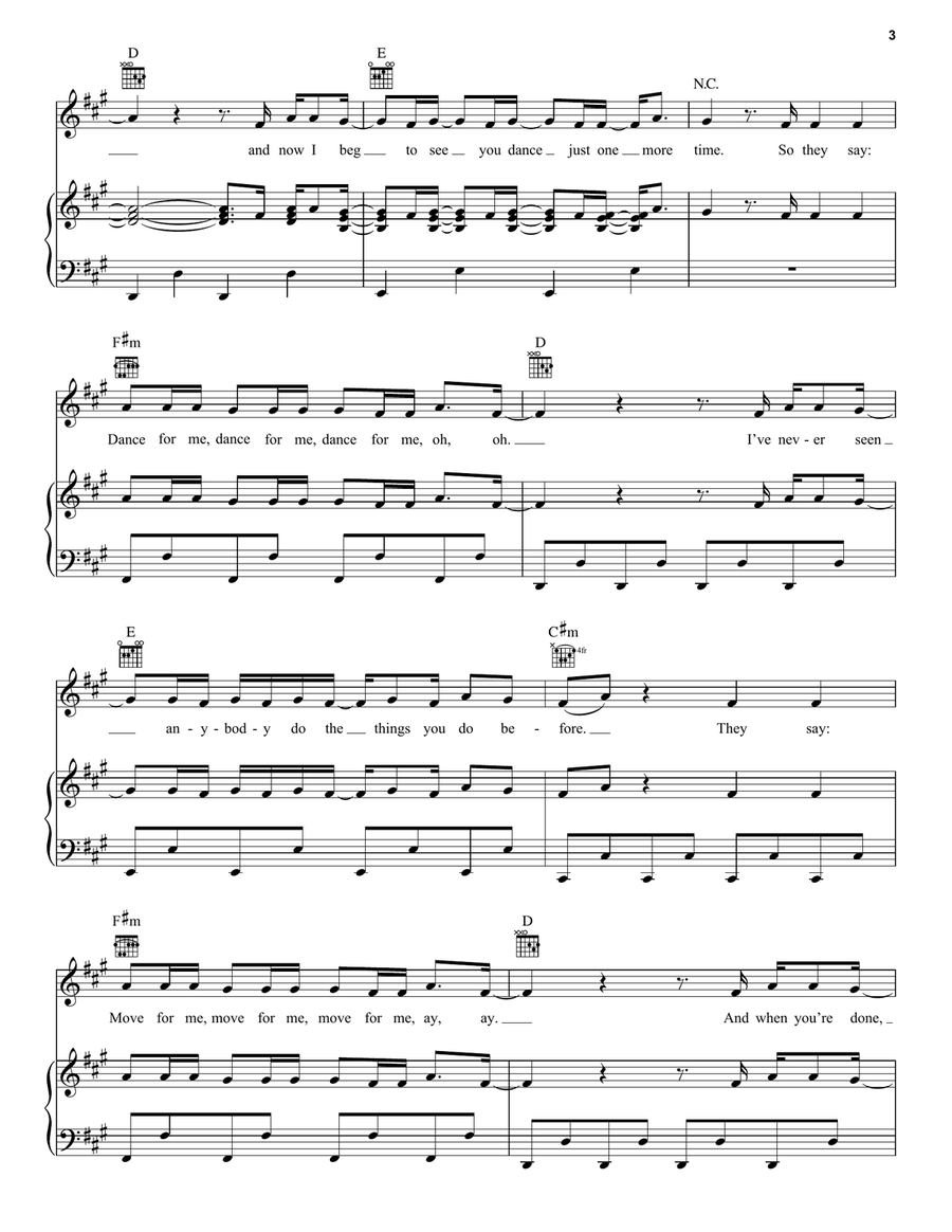 Dance Monkey Piano, Vocal, Guitar scores gallery preview page 3