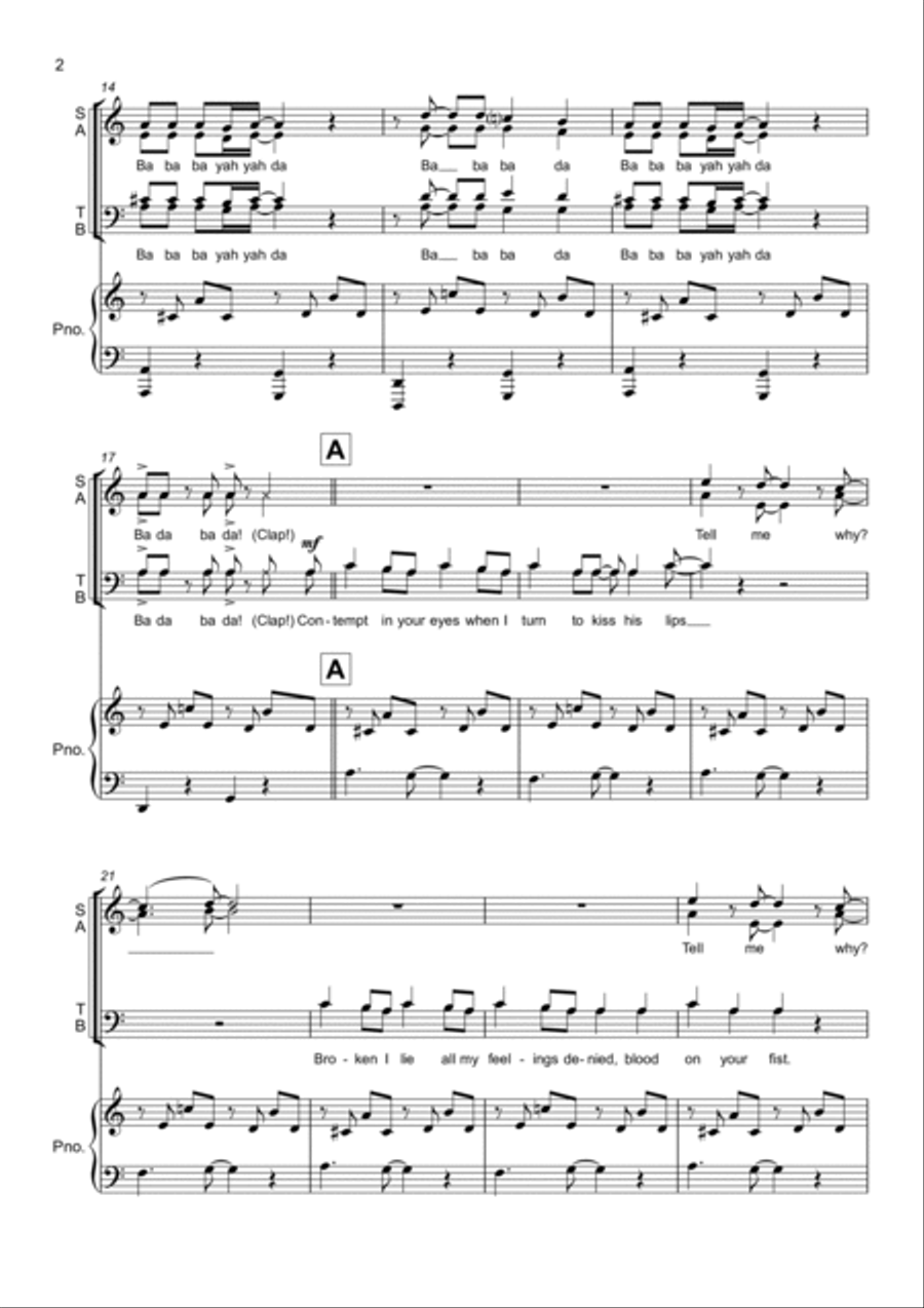 Tell Me Why 4-Part scores gallery preview page 2