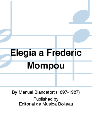 Book cover for Elegia a Frederic Mompou