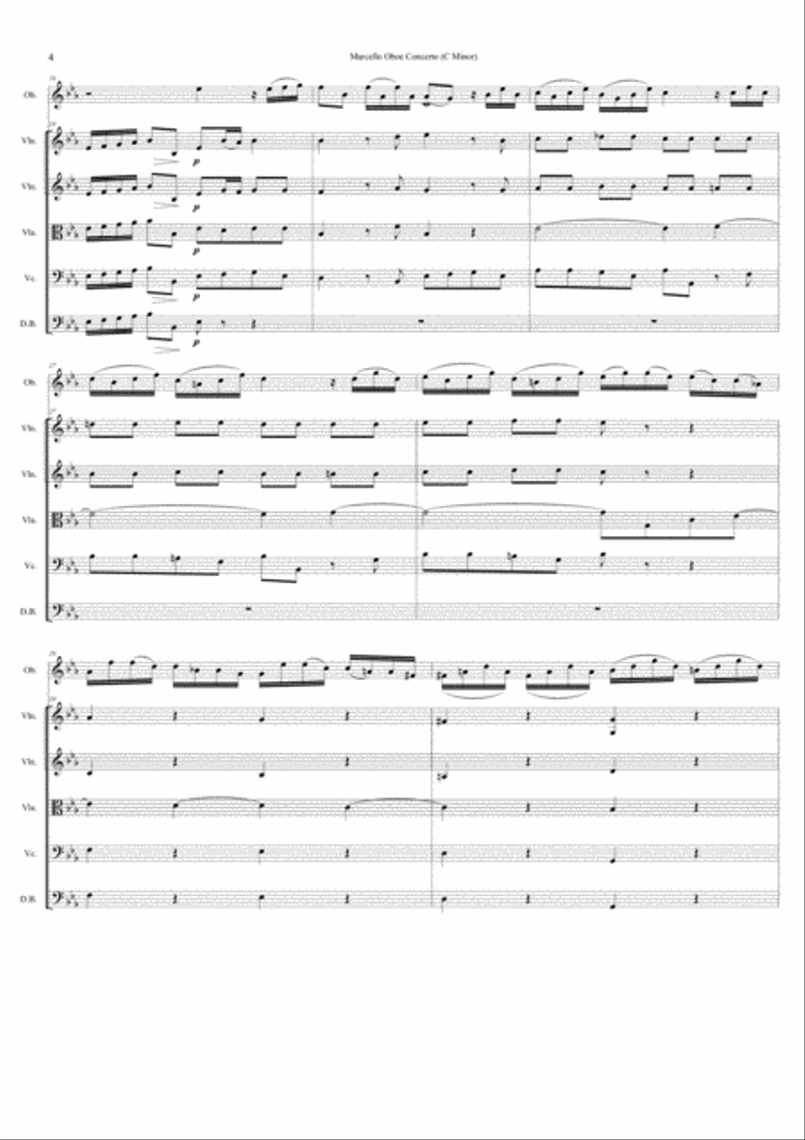 Oboe Concerto in C minor Chamber Orchestra scores gallery preview page 6