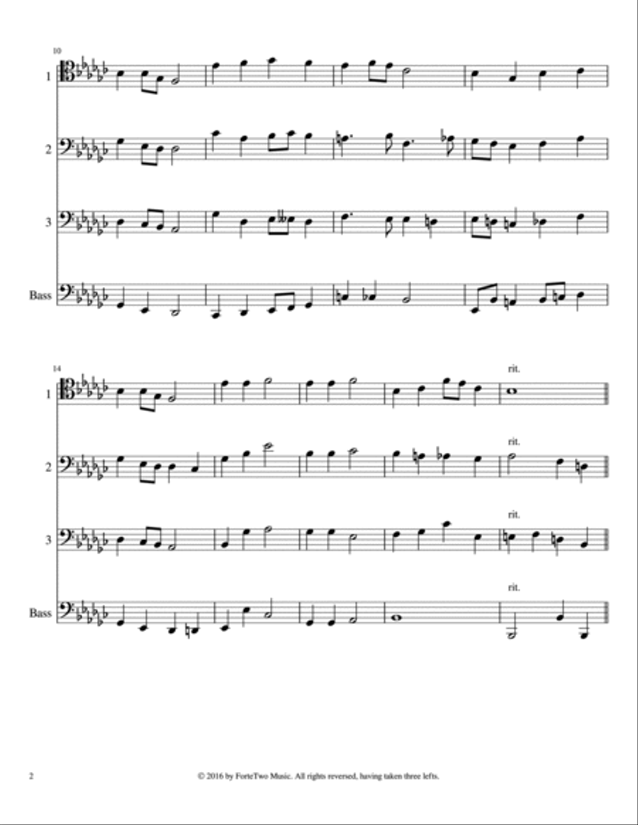 Sakura, Sakura and Eight Variations for Trombone Quartet Trombone Quartet scores gallery preview page 2