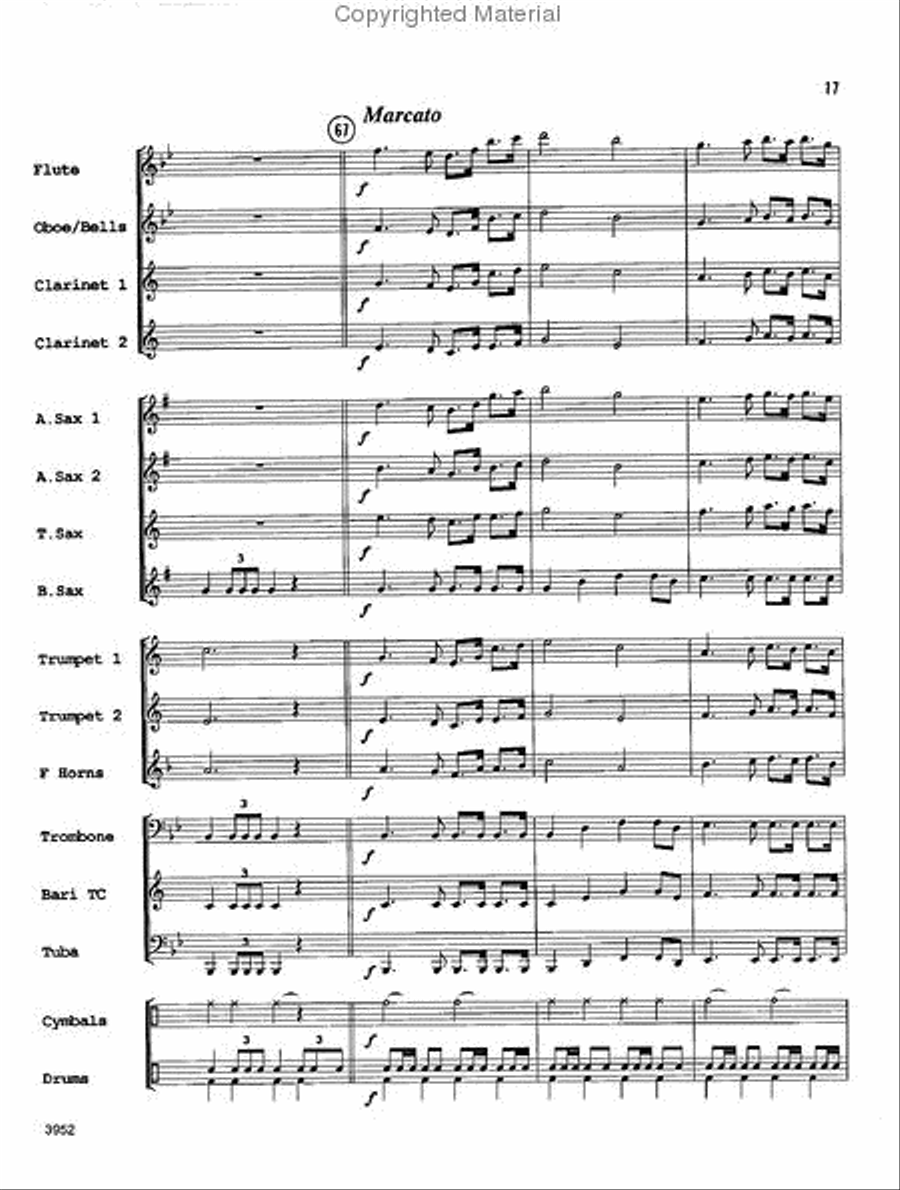 Battle Hymn of the Republic Concert Band scores gallery preview page 16