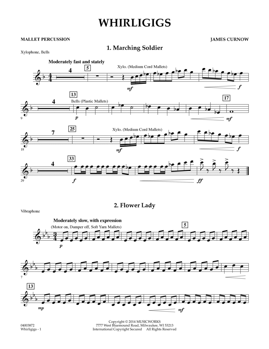 Whirligigs - Mallet Percussion Concert Band scores gallery preview page 1