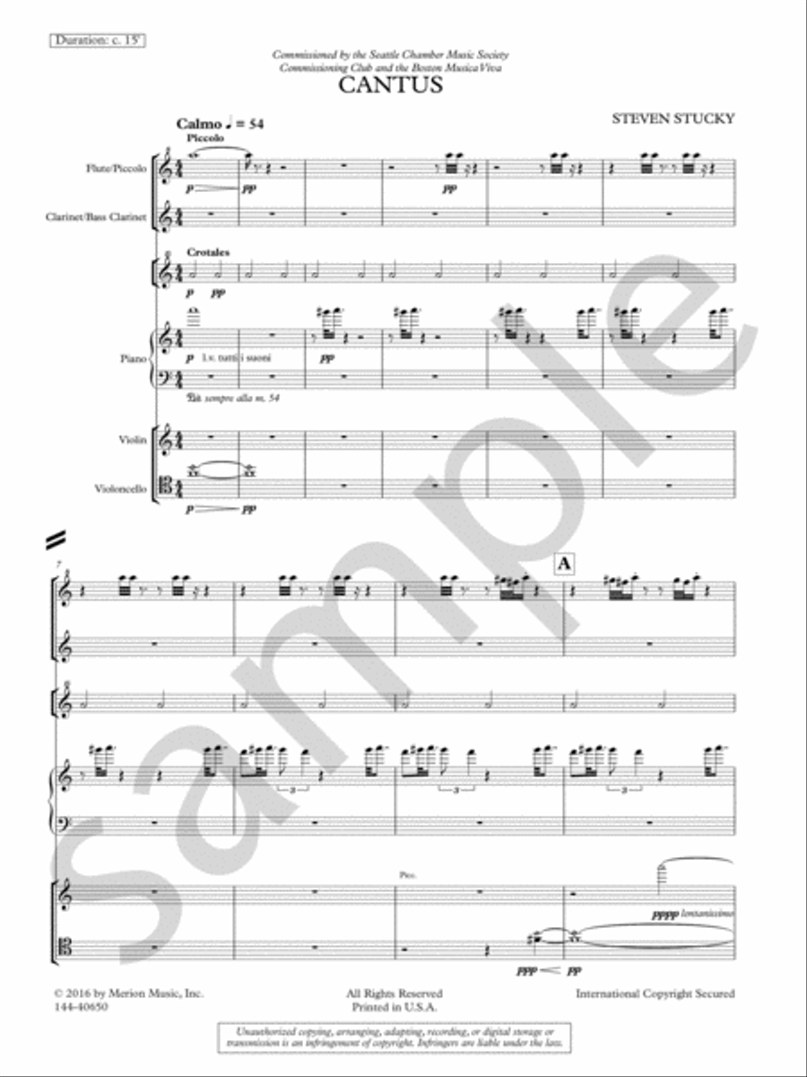 Cantus Chamber Music scores gallery preview page 3