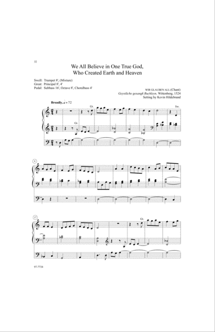 Salvation unto Us: Twelve Easy Organ Preludes for Reformation Organ scores gallery preview page 12