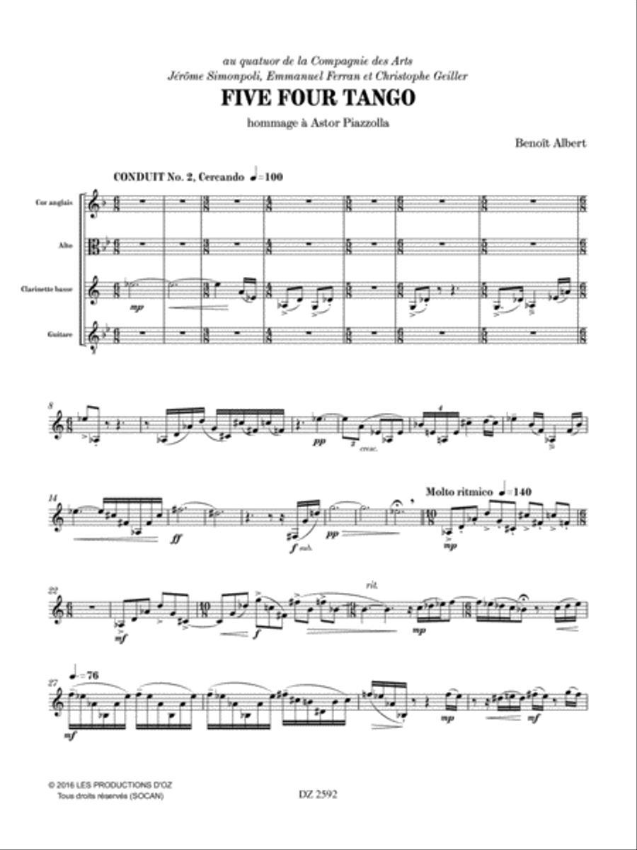Five Four Tango English Horn scores gallery preview page 2