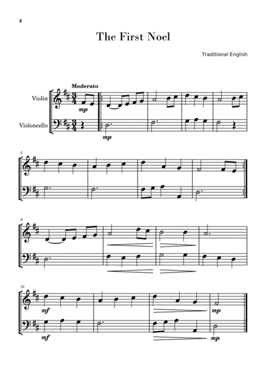 10 Christmas Favorites for Violin and Cello Beginners (Easy) image number null