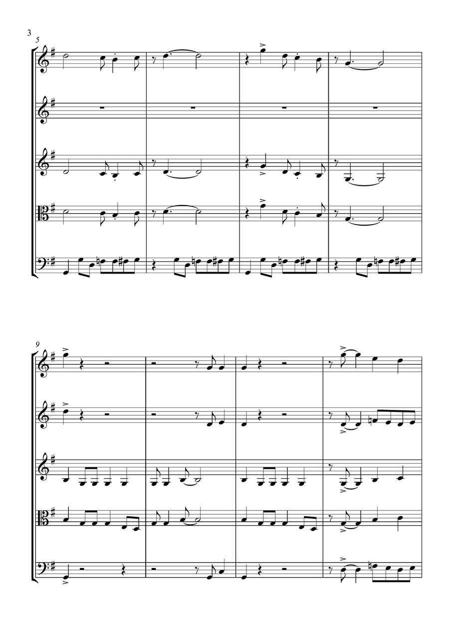 Children Go Where I Send Thee - For String Quartet String Quartet scores gallery preview page 4
