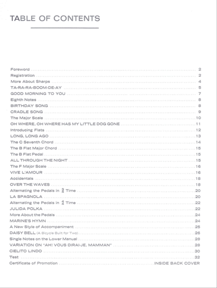 Palmer-Hughes Spinet Organ Course, Book 4 Organ scores gallery preview page 2
