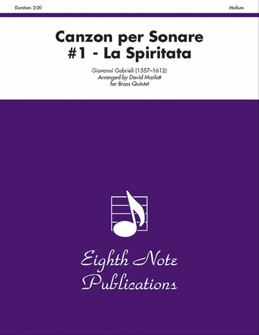 Canzon per Sonare #1 La Spiritata Brass Quintet scores gallery preview page 1