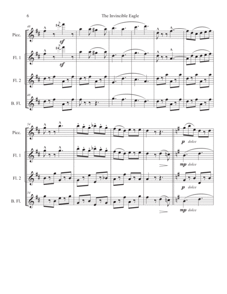 The Invincible Eagle for flute quartet image number null