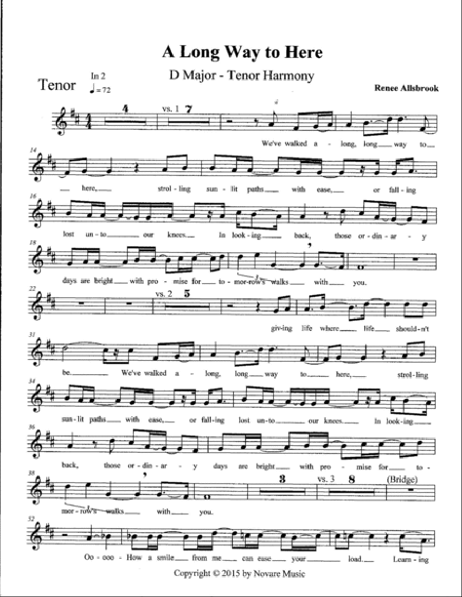 A Long Way to Here Piano, Vocal, Guitar scores gallery preview page 5