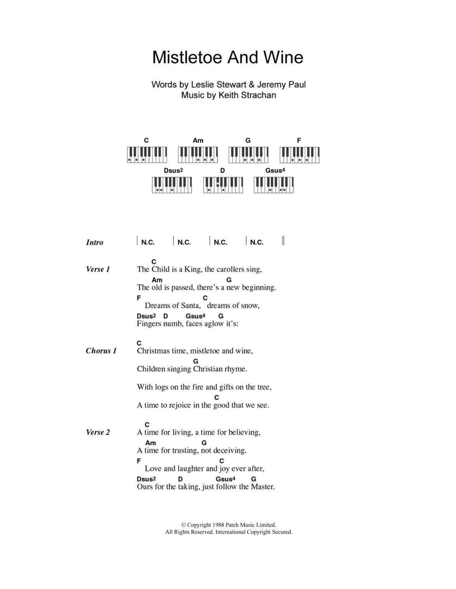 Mistletoe And Wine Piano scores gallery preview page 1