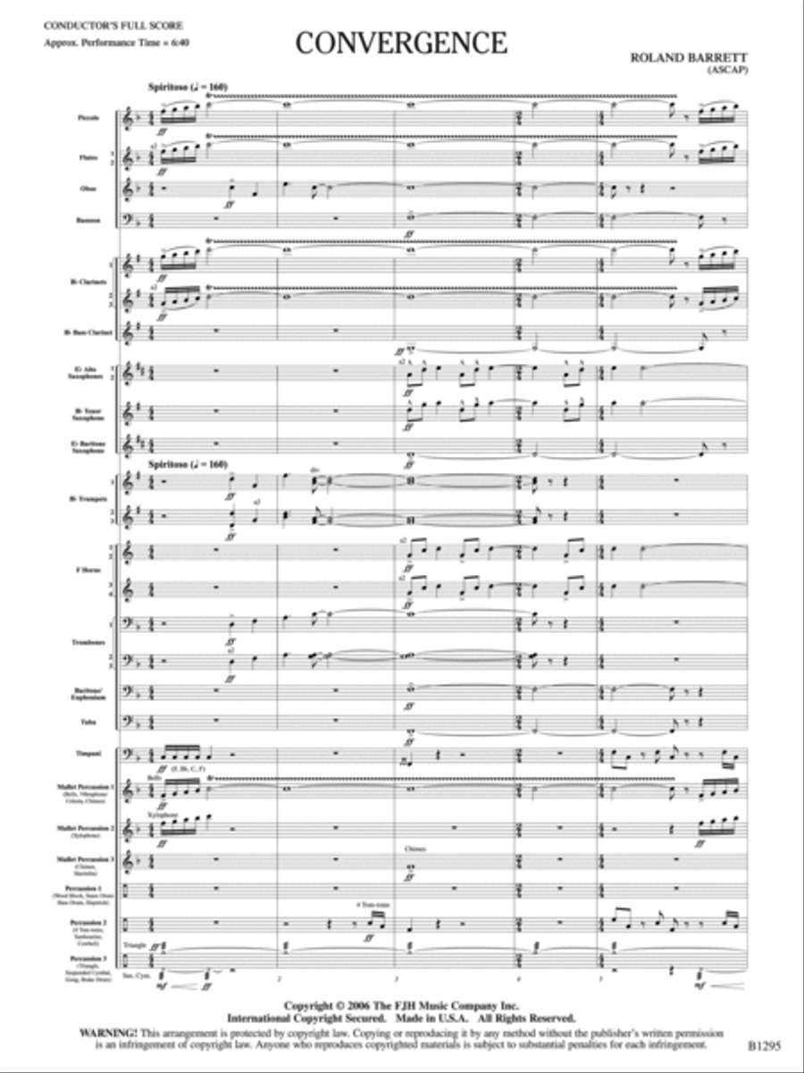 Convergence: Score Concert Band scores gallery preview page 3