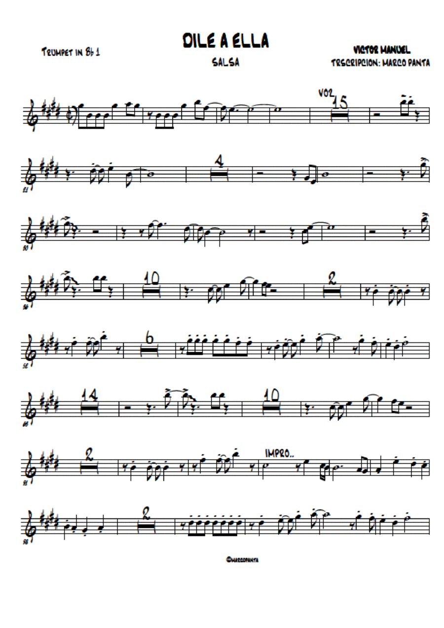 DILE A ELLA DILE A ELLA Jazz Ensemble scores gallery preview page 1