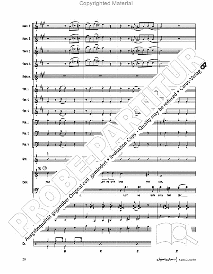 Chorissimo. Instrumentale Begleitarrangements fur Small Bigband, Vol. 3 Big Band scores gallery preview page 18
