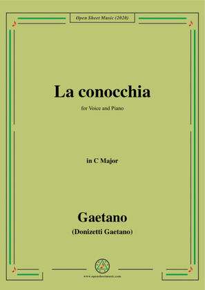 Donizetti-La conocchia,in C Major,for Voice and Piano