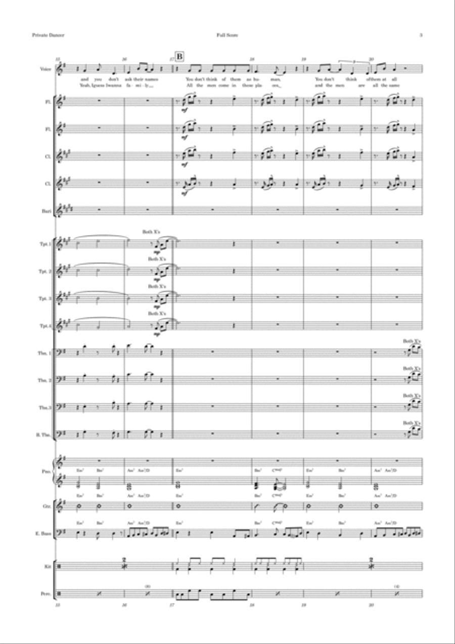 Private Dancer Jazz Ensemble scores gallery preview page 3