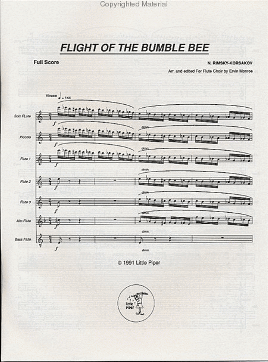 Flight of the Bumblebee Flight of the Bumblebee Flute Choir scores gallery preview page 2