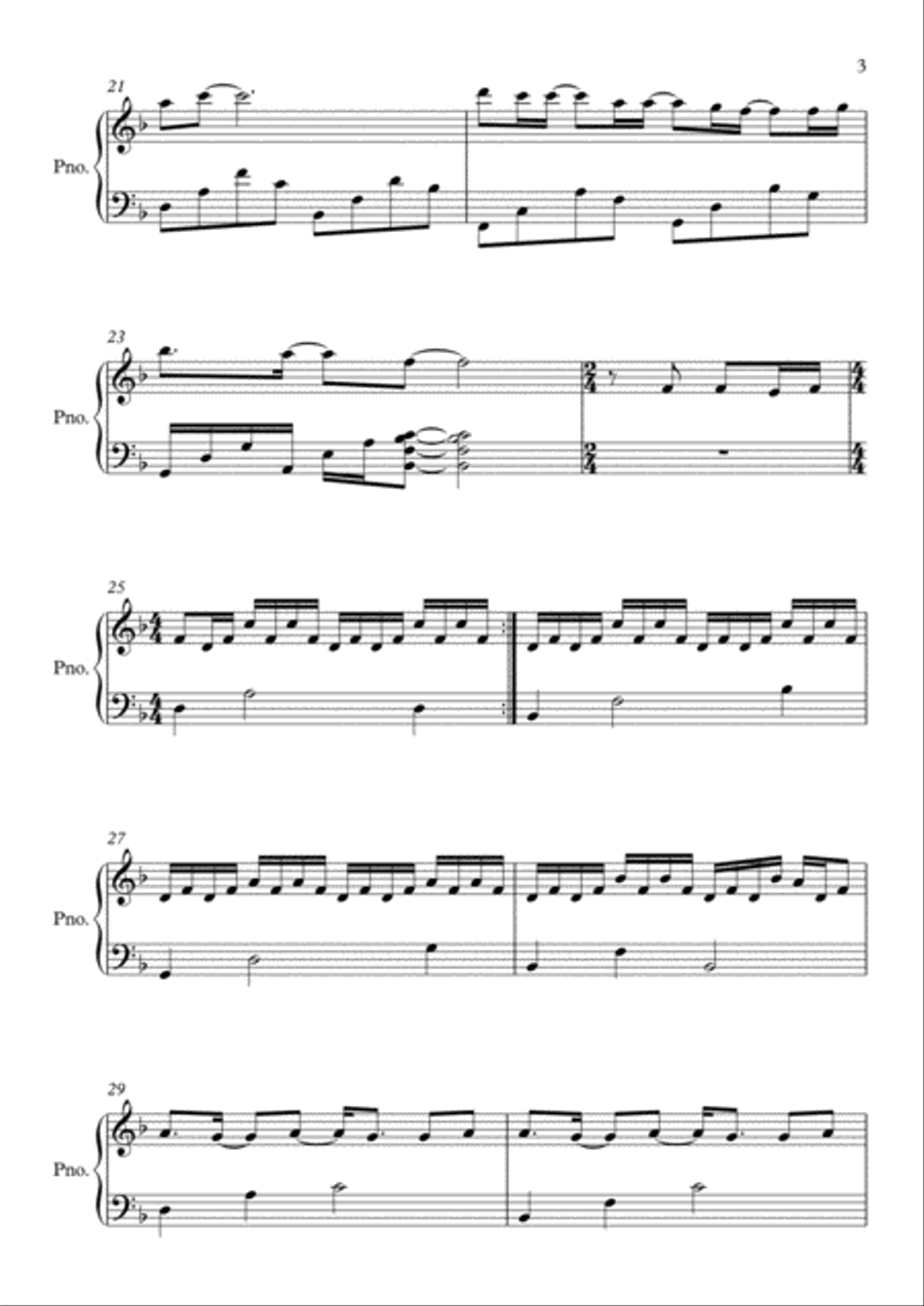 Turning Tables Piano Solo scores gallery preview page 3