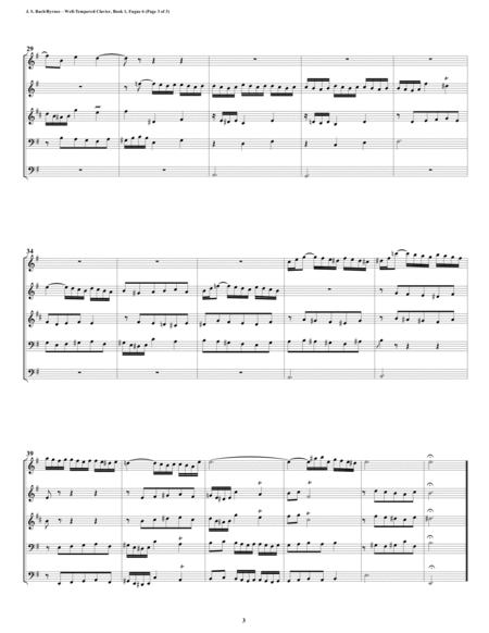 Fugue 06 from Well-Tempered Clavier, Book 1 (Double Reed Quintet) image number null