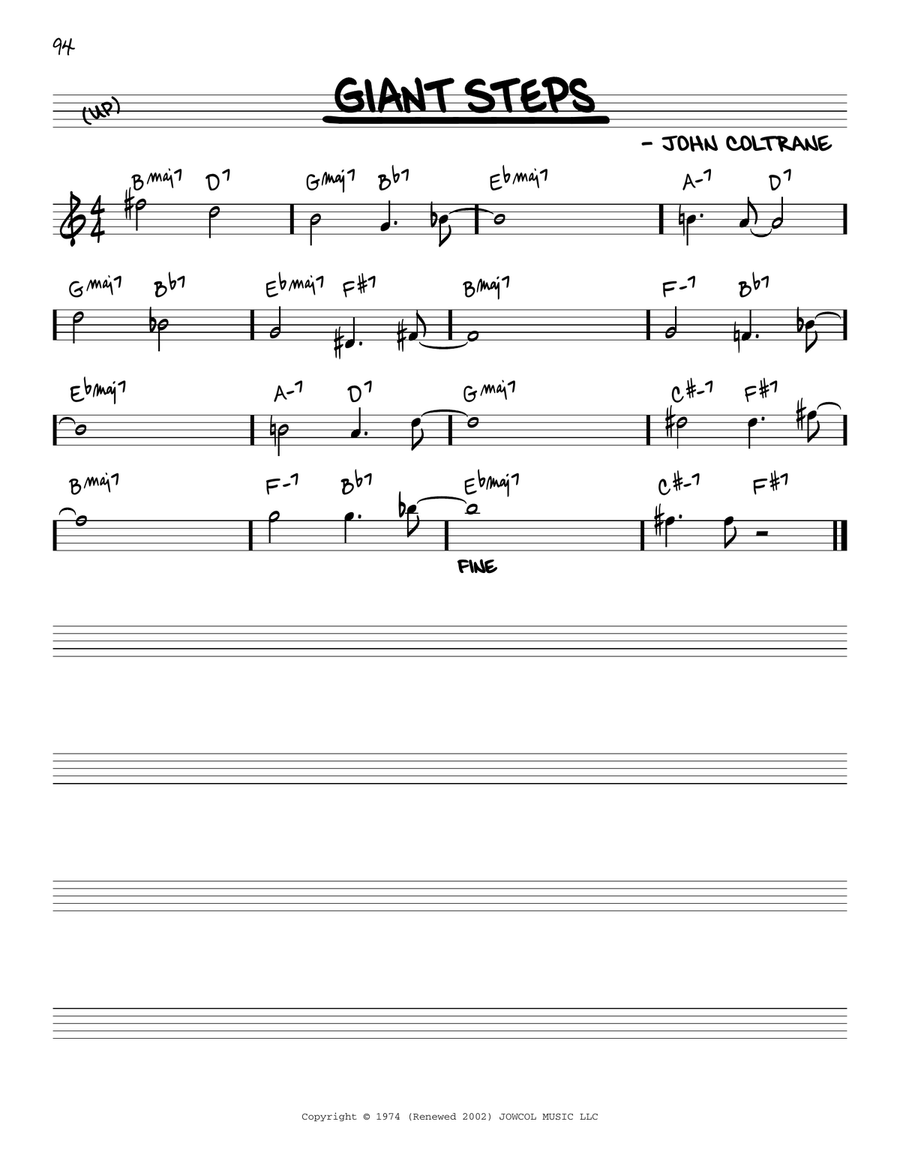 Giant Steps Piano scores gallery preview page 1
