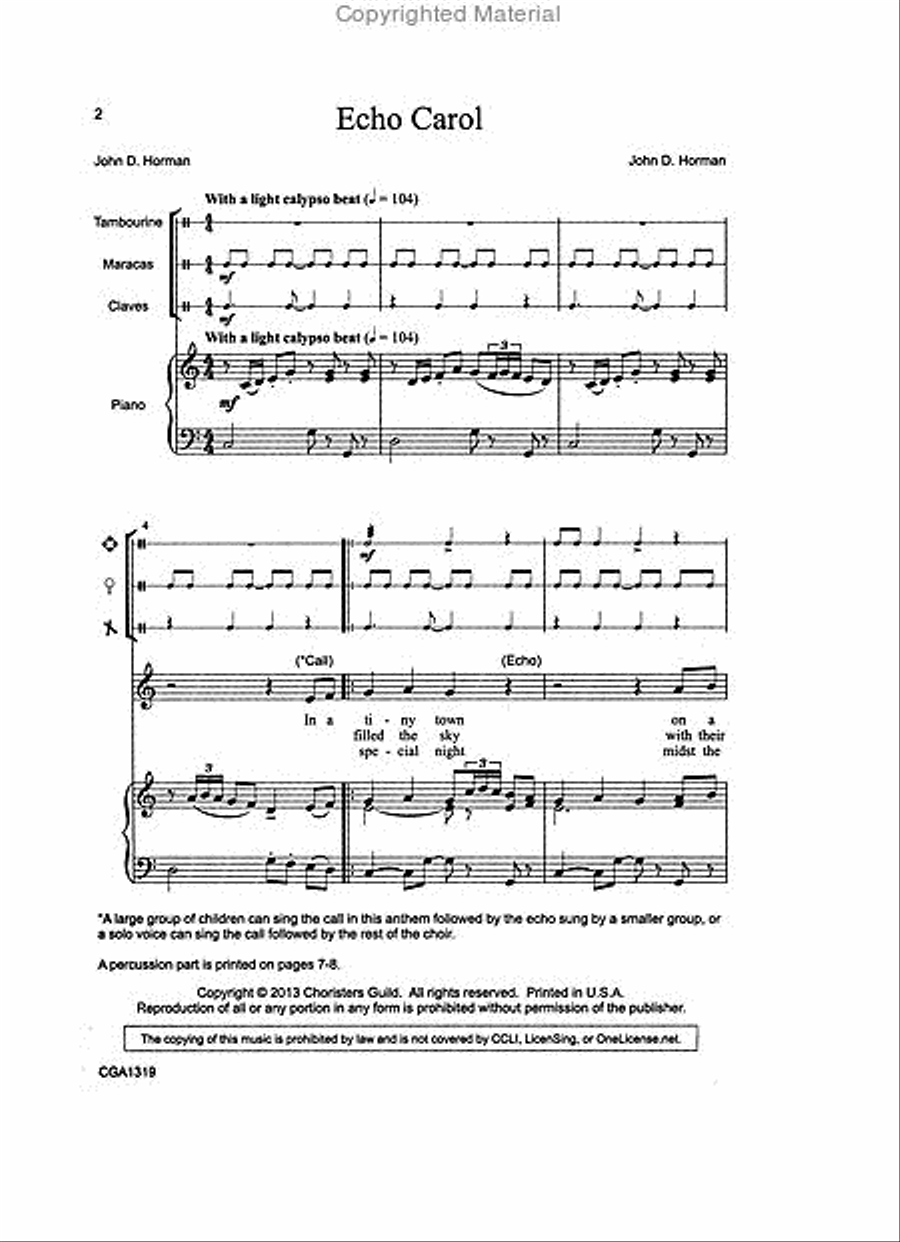 Echo Carol 2-Part scores gallery preview page 2