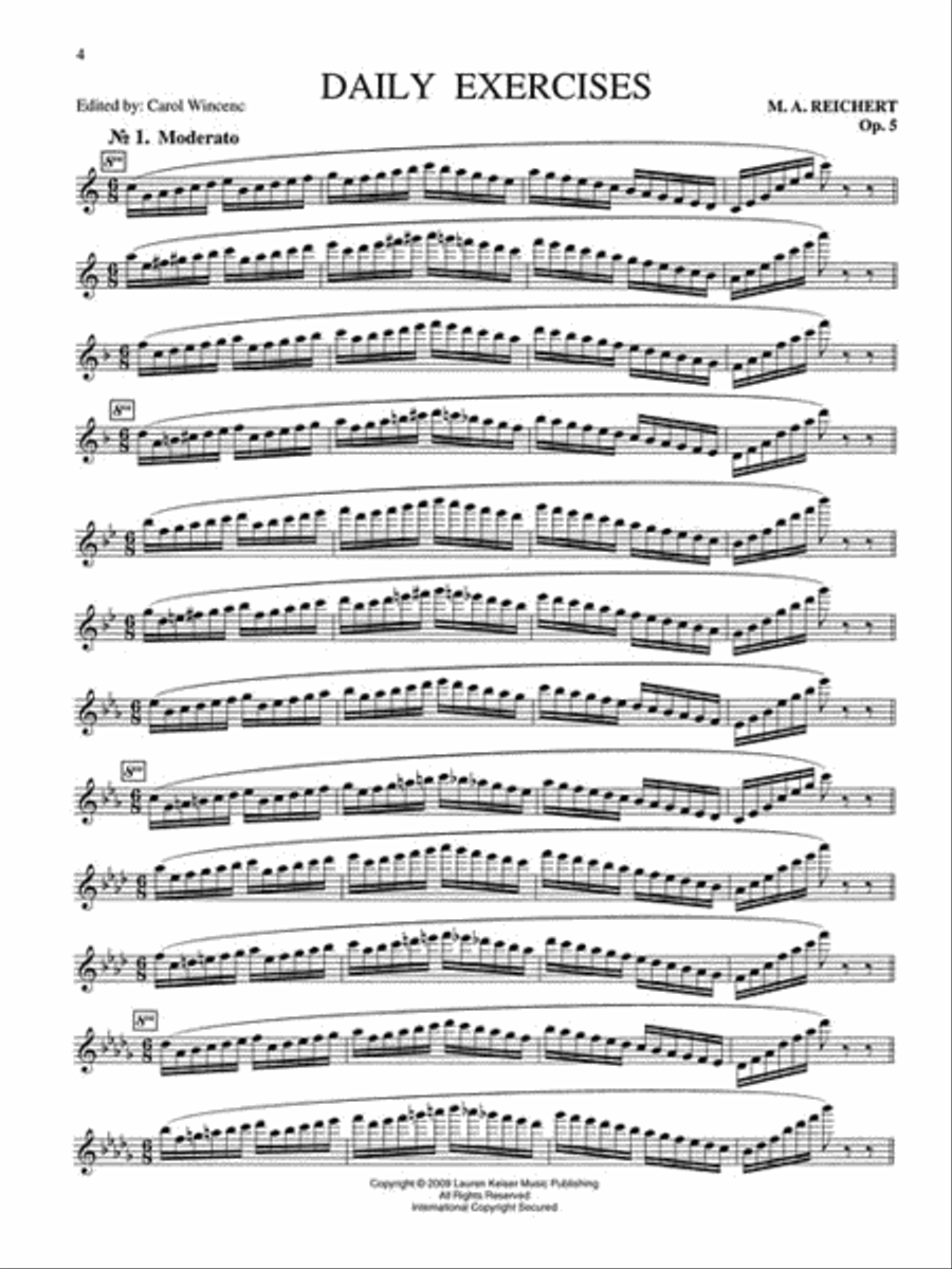 Seven Daily Exercises, Op. 5 Flute scores gallery preview page 5