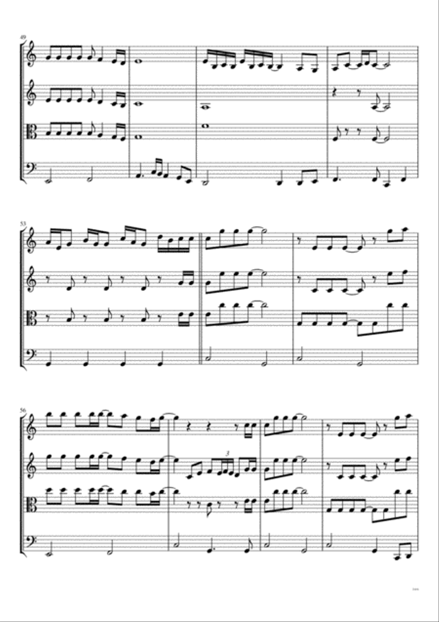 There's A New Kid In Town String Quartet scores gallery preview page 6