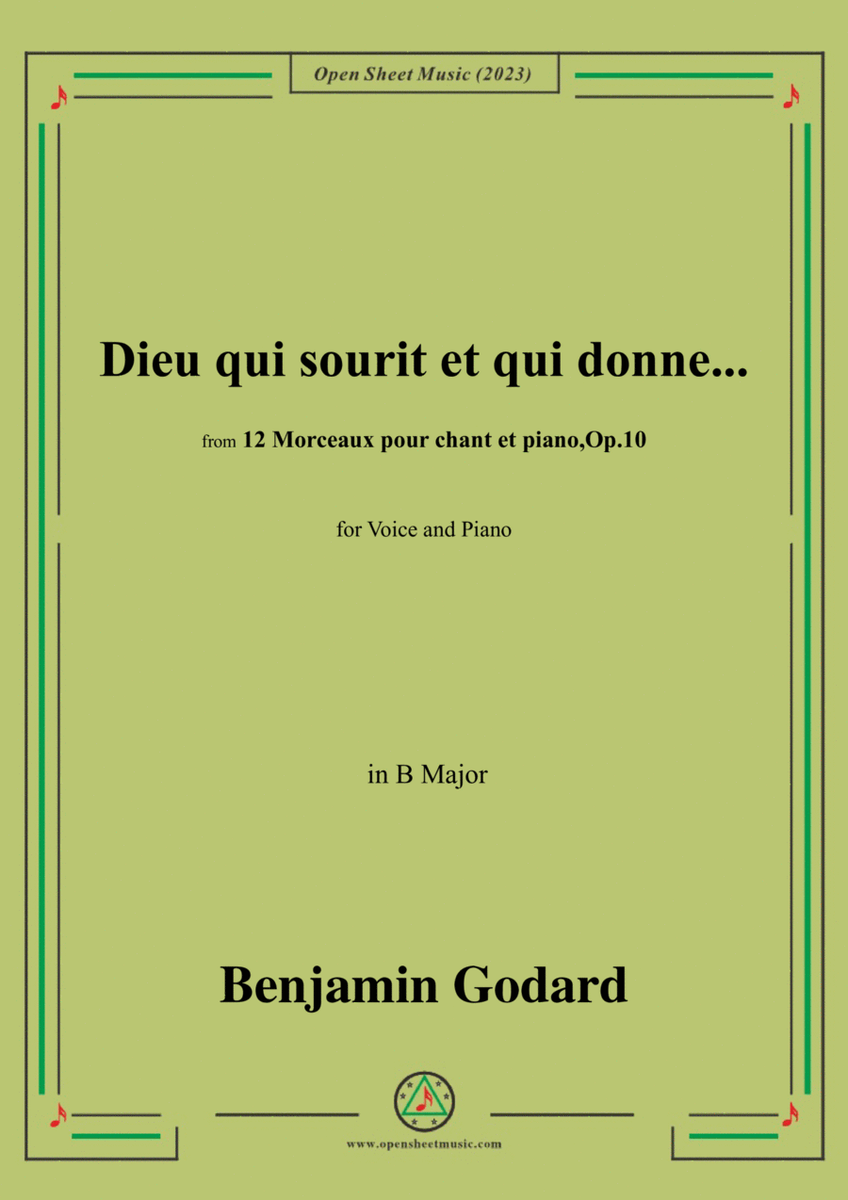 B. Godard-Dieu qui sourit et qui donne...,in B Major,Op.10 No.9
