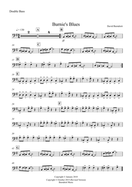Burnie's Blues for Double Bass and Piano image number null
