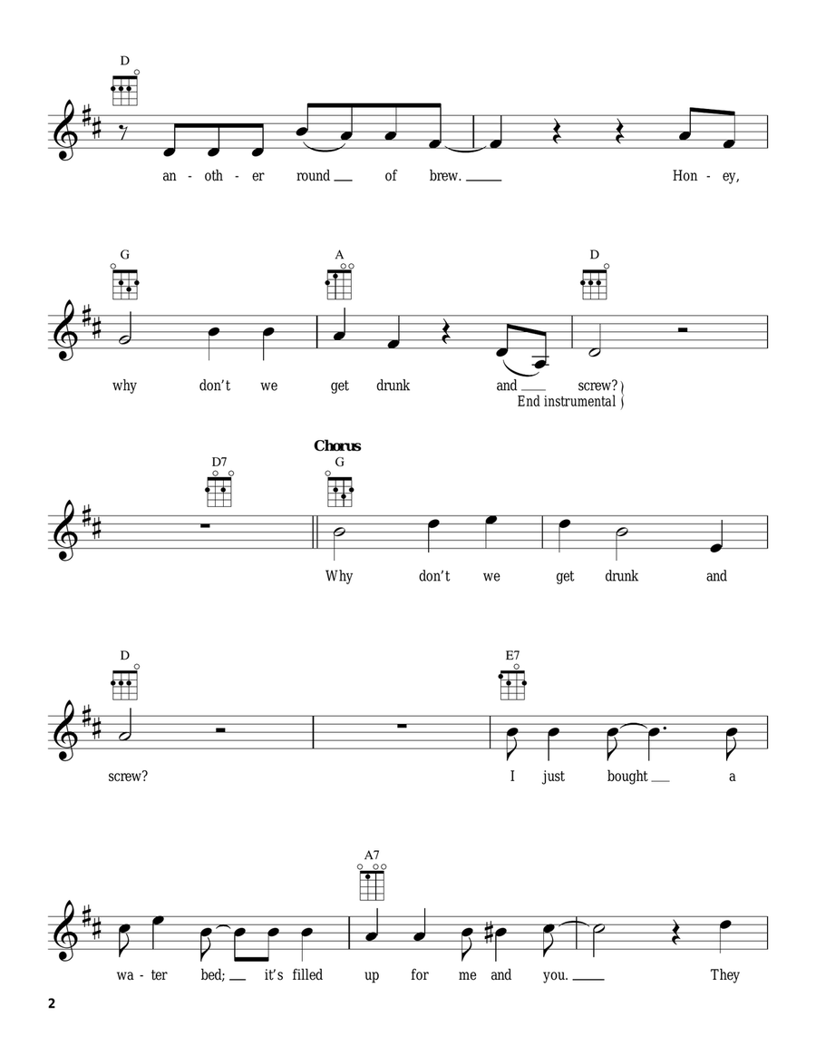 Why Don't We Get Drunk Ukulele scores gallery preview page 2