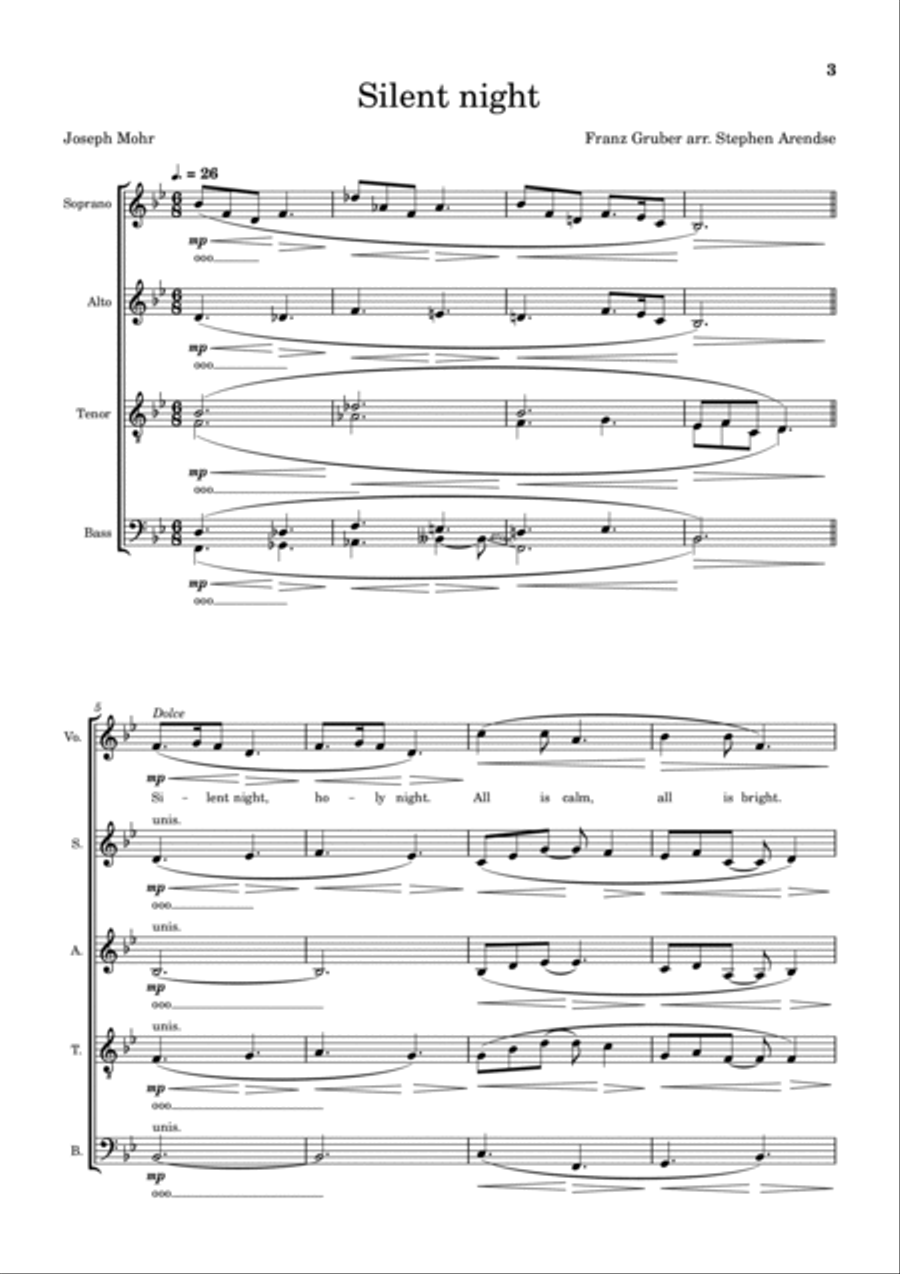 Silent Night Divisi scores gallery preview page 3