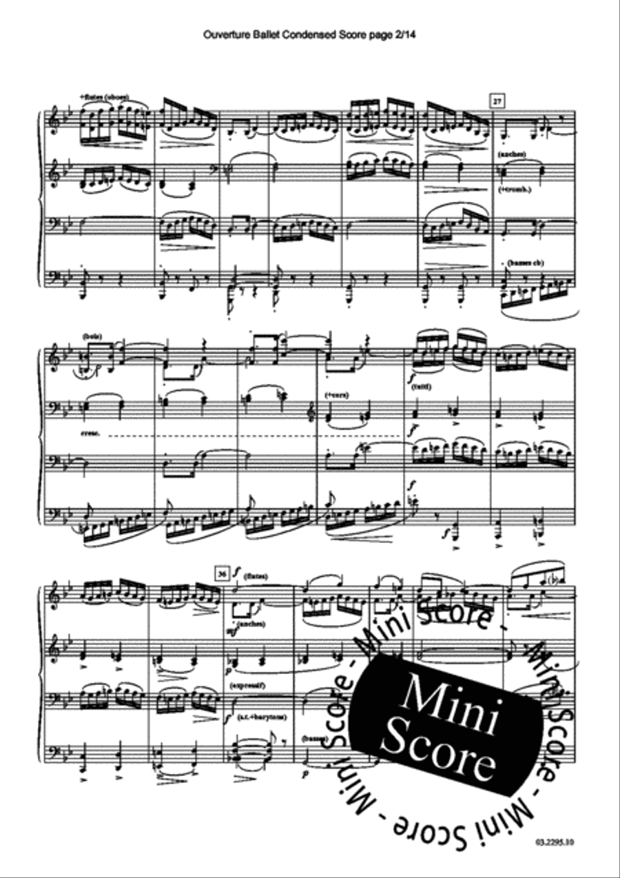 Ouverture de Ballet Fanfare Band scores gallery preview page 40