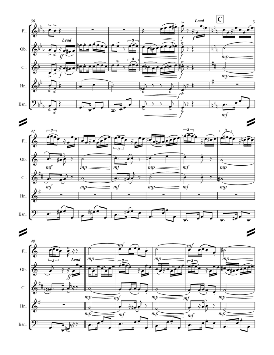 El Choclo (Tango) (for Woodwind Quintet) Woodwind Quintet scores gallery preview page 4